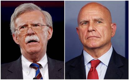 John Bolton (izquierda) y H.R. McMaster.