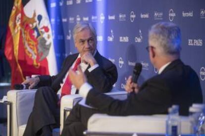 El presidente de Chile, Sebastián Piñera, conversa con Javier Moreno, director de EL PAÍS en América Latina.
