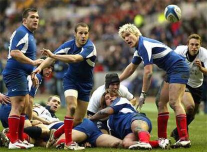 Imagen del partido disputado entre Escocia y Francia en el estadio de Murrayfield