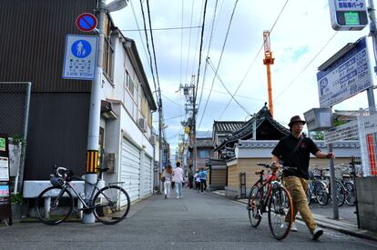 En Kioto, como en otras muchas ciudades de Japón, las bicis solo pueden estacionar en espacios habilitados para tal efecto.
