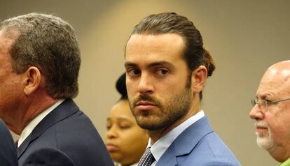 El actor de telenovelas mexicano Pablo Lyle, durante una audiencia el 8 de abril en un tribunal de Miami.