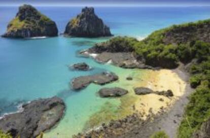 Paraje del archipiélago volcánico Fernando de Noronha, en Brasil.