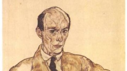 El compositor vien&eacute;s Arnold Sch&ouml;nberg, en un retrato de Egon Schiele.