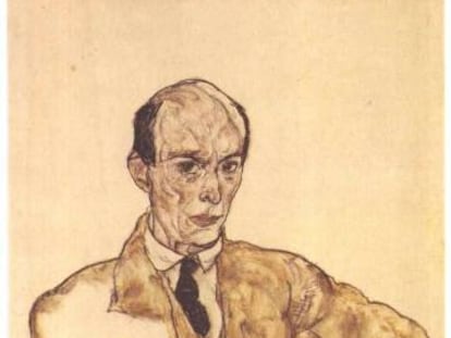 El compositor vien&eacute;s Arnold Sch&ouml;nberg, en un retrato de Egon Schiele.