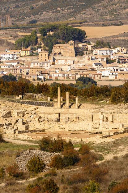 El yacimiento arqueológico de Santa Criz de Eslava, en la comarca navarra de Sangüesa.