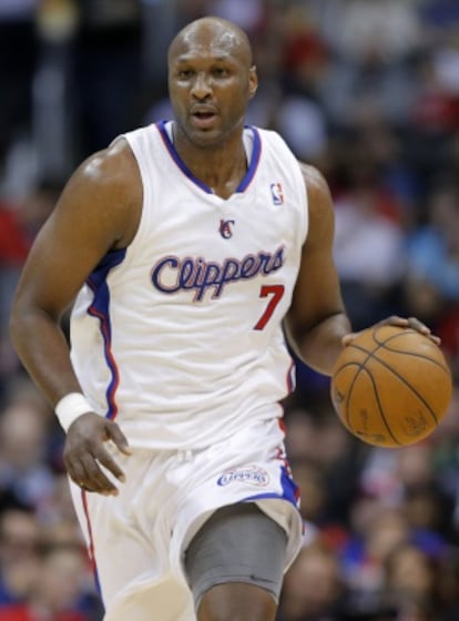 Odom, durante un partido con los Clippers.