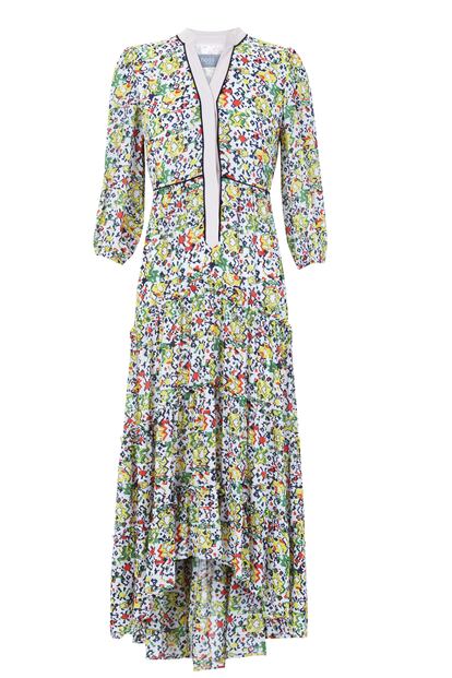 Vestido con estampado floral de Hoss Intropia (265 euros).