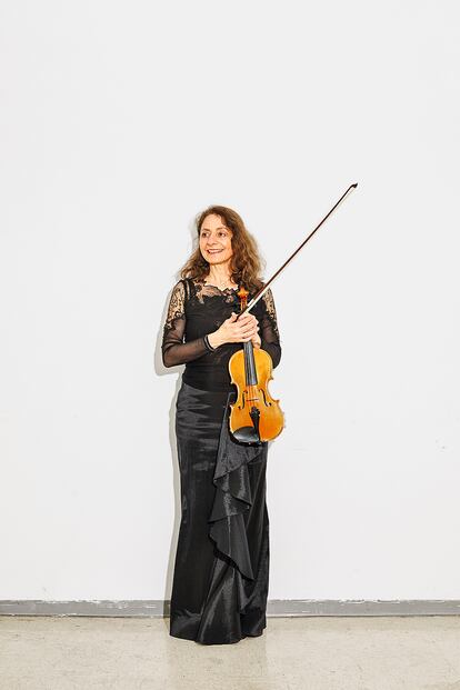 Orquesta sinfónica Galicia. En la imagen,  Gertraud Brilmayer, violín.
