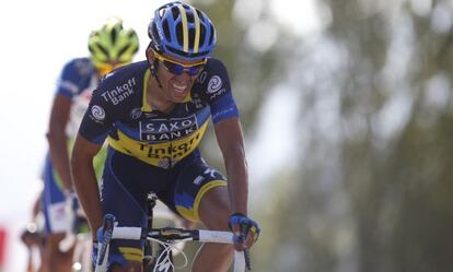 Contador, durante la Vuelta.