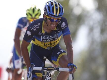 Contador, durante la Vuelta.