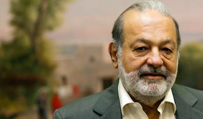 Carlos Slim, the wealthiest person alive since 2010, pictured during the interview.