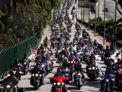  Concentración de motocicletas celebrada en Barcelona. 