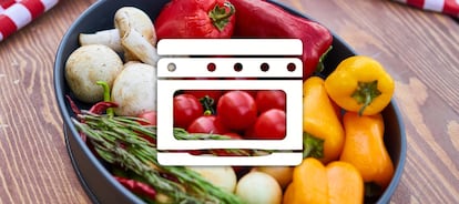 El horno es la caja mágica para hacer verduras.