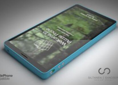 Imagen conceptual del Puzzlephone.