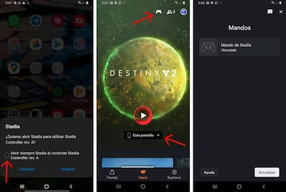 Conectar mando de stadia a un smartphone.