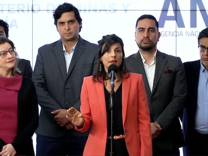 La ministra de Minas y Energía de Colombia, Irene Vélez, en una conferencia, el 25 de enero de 2023.