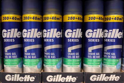 Productos de Gillette en un supermercado.