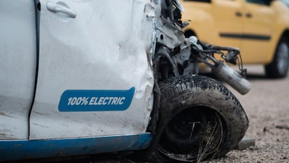 Damaged cars are transported to Ukraine, where they are repaired at low cost and put back up for sale.