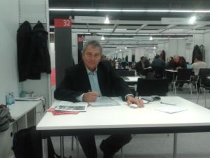 Luis Miquel Palomares Balcells, el viernes 16 de octubre en la Feria del Libro de Fráncfort.