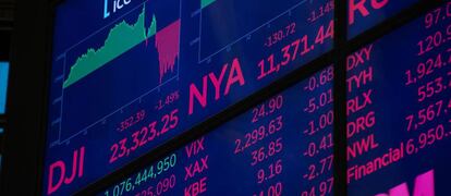 Panel de la Bolsa de Nueva York