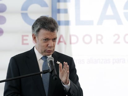 Santos, durante la pasada cumbre de la CELAC. 