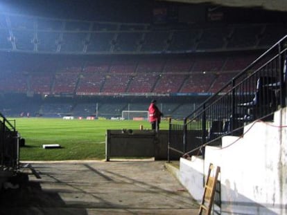 Una imagen sin público del Camp Nou. 