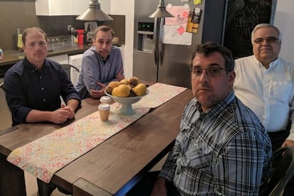 Joseph Poliszuk, Roberto Deniz, Ewald Schafenberg y Alfredo Meza, periodistas de Armando.Info.