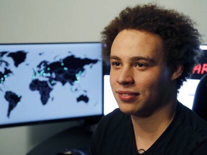 El hacker Marcus Hutchins realizó una acción clave en mayo de 2017 para detener el daño causado por el virus Wannacry.