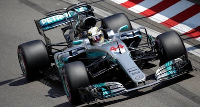 Lewis Hamilton en el circuito de Montecarlo