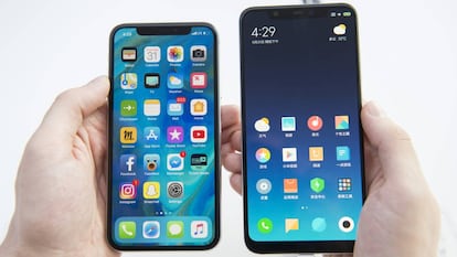 El iPhone X y el Xiaomi Mi 8.