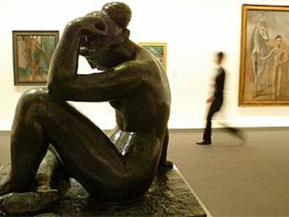 La escultura <i>El mediterráneo,</i> de Aristide Maillol, una de las piezas del MOMA expuestas en Berlín.
