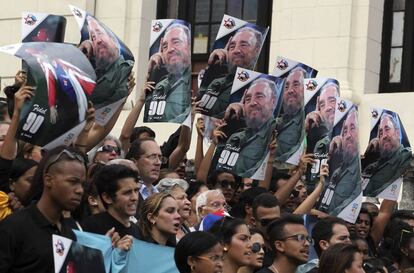 Homenaje a Fidel en la Universidad de La Habana