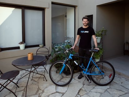 Juan Cruz Gregorini, Presidente de la asociación civil Voy en Bici en Buenos Aires, el 15 de mayo.