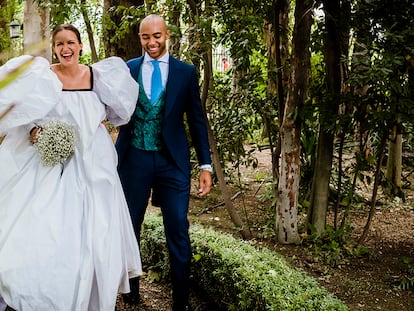 Carlota vestida por Lorenzo Caprile el pasado 19 de septiembre, día de su boda.