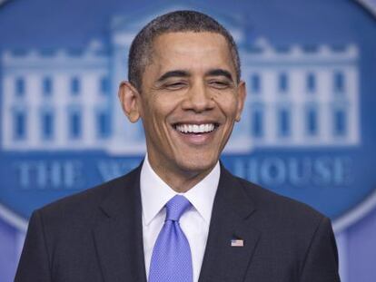 Barack Obama, durante la rueda de prensa.