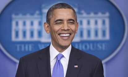 Barack Obama, durante la rueda de prensa.