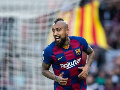 Vidal, després de marcar a l'Alabès.