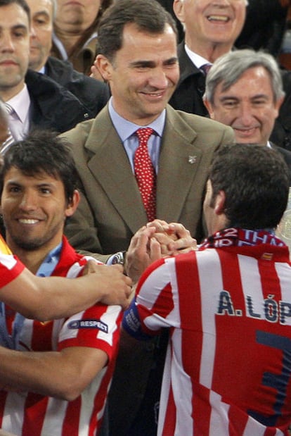 El Príncipe, con Perea, Agüero y López.