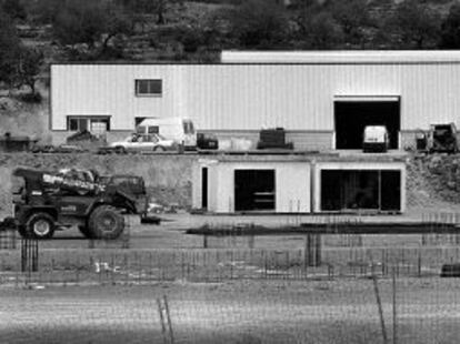 Las obras de la planta de tratamiento de plásticos de Ribesalbes, en una imagen de archivo.