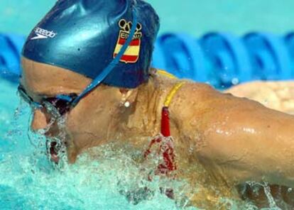 María Peláez, durante las series de ayer de los 200 metros mariposa.