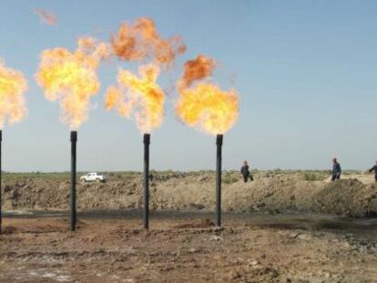 Refinería de petróleo en Irak.