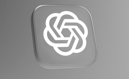 Logotipo de ChatGPT de color gris