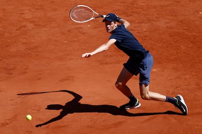 Sinner, durante un partido en Roland Garros.