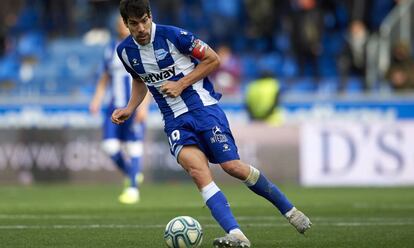 Manu Garcia, en un partido contra el Valladolid.