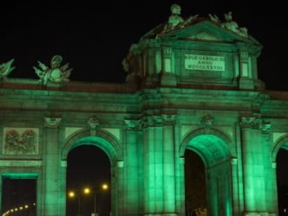 Puerta de Alcal&aacute; iluminada en diciembre del a&ntilde;o pasado.