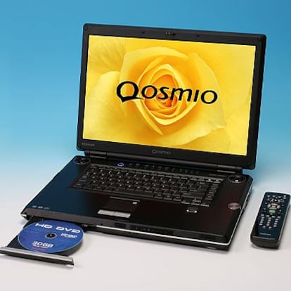 EL Qosmio G30, primer porttil del mundo capaz de reproducir DVDs de nueva generacin, saldr a la venta en abril.