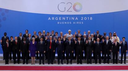 Foto de familia de los asistentes al G20 en Buenos Aires.