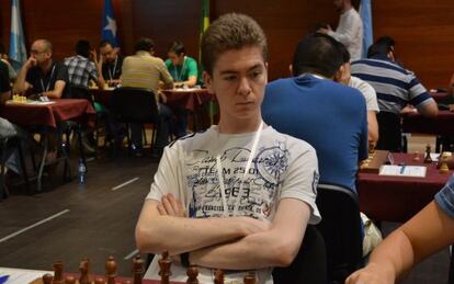 David Antón, en el Campeonato de España 2014, en Linares.