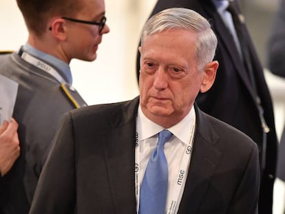 El jefe del Pent&aacute;gono, Jim Mattis, este viernes en Alemania