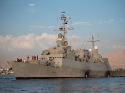 Un buque de guerra israelí, el pasado 1 de noviembre en el mar Rojo.